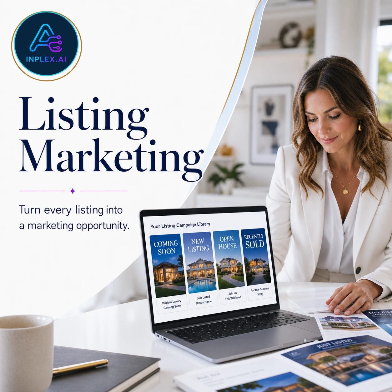 Property photos transformed into a complete listing marketing campaign and delivered through BoldTrail