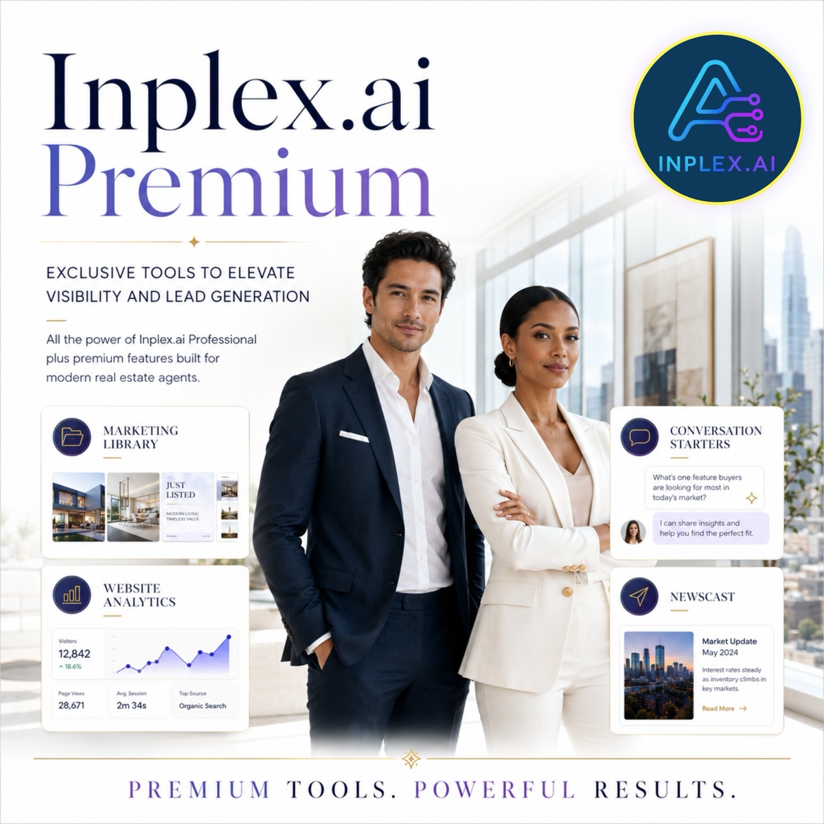 Inplex Premium tools organized in one connected workspace
