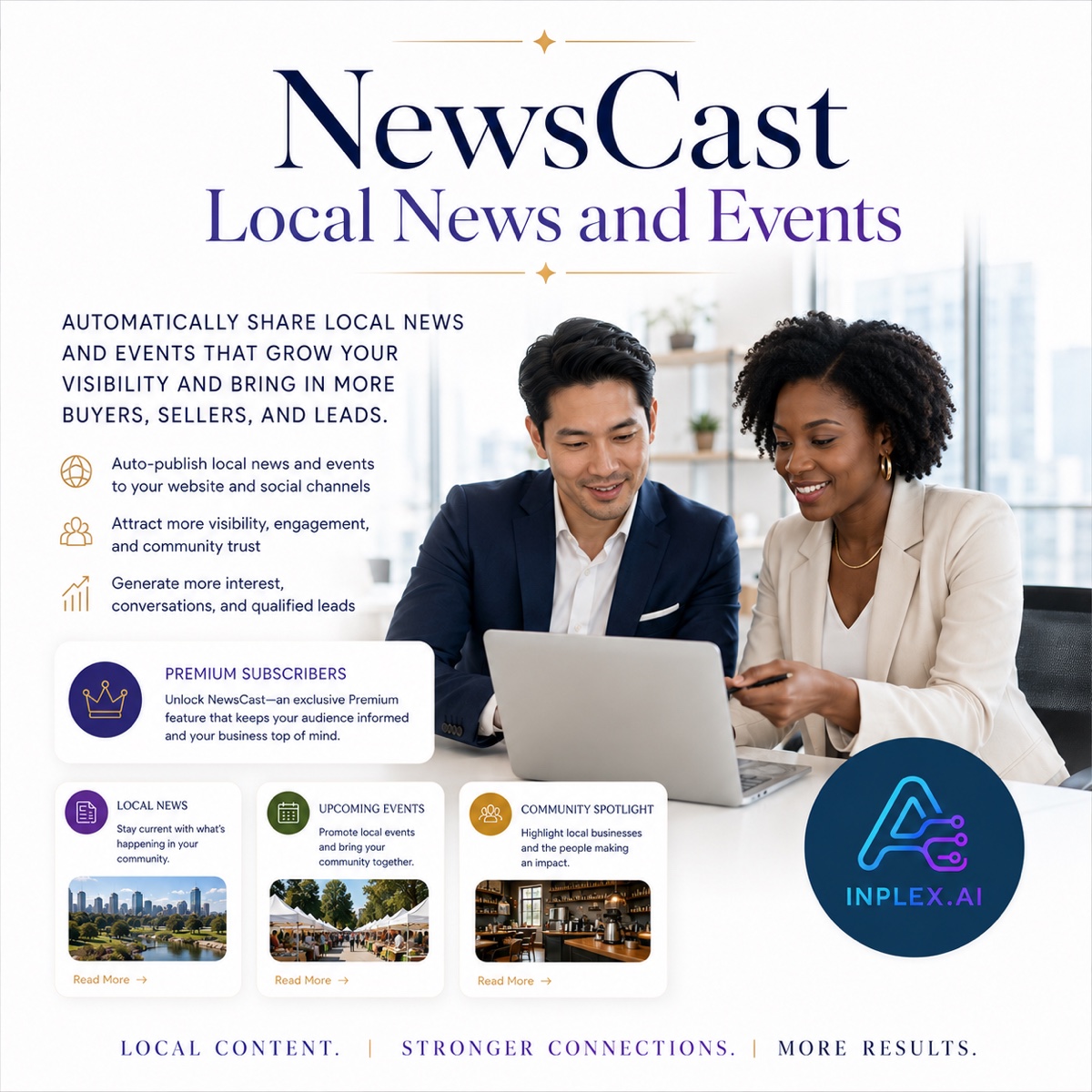 Inplex Premium NewsCast local news and events publishing